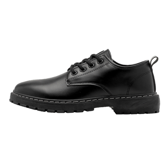 
Summer business leather shoes men's formal wear British style soft sole casual shoes student thick sole big head black suit trendy shoes