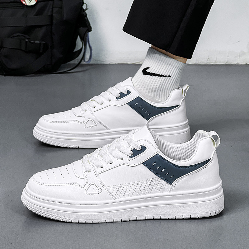 Men's Summer Breathable Sports Sneakers, Korean Style Trendy Versatile Casual White Shoes, Student Low-Top Flat Trendy Shoes
