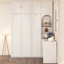 Brief SMALL HOUSEHOLD TYPE WHITE BEDROOM HOME WARDROBE WITH DESK INTEGRATED CORNER CONJOINED COMPUTER DESK FOR WRITING AND WRITING DESK
