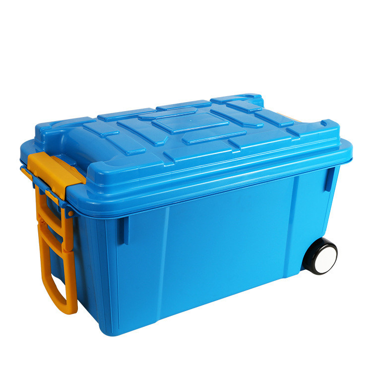 Double car back-up storage box car storage box multi-purpose travel plastic tool storage box with wheels