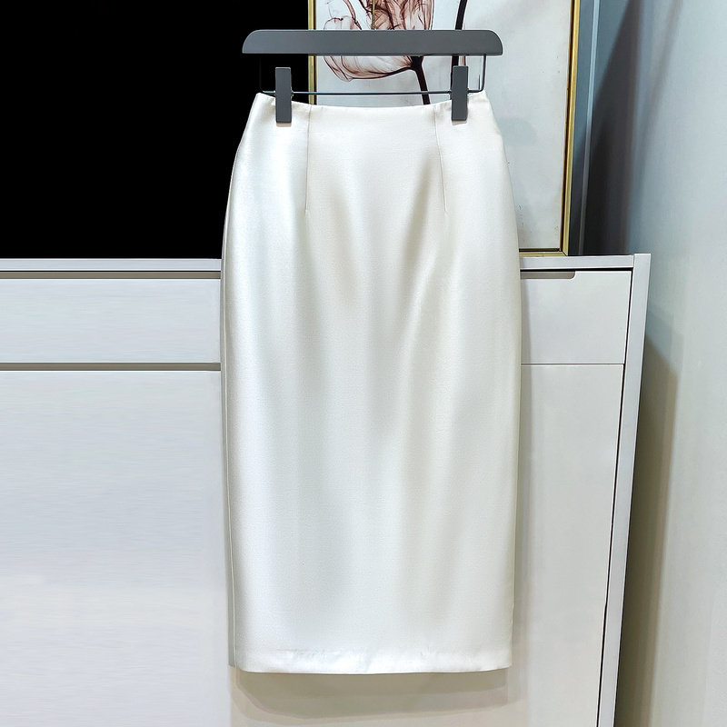 High-End Wool Skirt for Women, Autumn High-Waisted Silk Wool Hip-Hugging Straight Skirt, Versatile Mid-Length Silk Skirt High-End Wool Skirt for Women, Autumn High-Waisted Silk Wool Hip-Hugging Straight Skirt, Versatile Mid-Length Silk Skirt