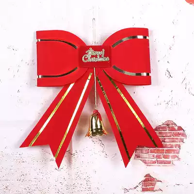 Christmas decorations, bells, bows, red cotton knots, decoration scenes, festival supplies, Christmas tree pendants