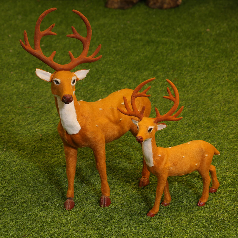 Christmas decorations simulated deer elk deer deer sika deer doll props Christmas deer window ornament scene layout
