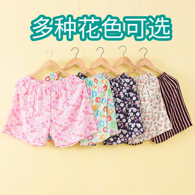 CAI Si Jie middle-aged and elderly women's summer outerwear thin casual plate-size home shorts Artificial cotton cotton silk pajama pants