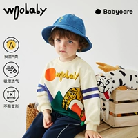 woobaby Детская толстовка для мальчиков, весенний детский приятный телу лонгслив, 2023 года, тренд сезона