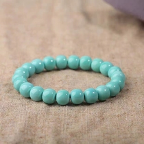 Hubei natural raw ore turquoise high porcelain jelly material Yajiaoshan bracelet single circle unoptimized hand jewelry accessories