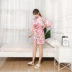 Vibrato Live Explosion Phong cách Đồ ngủ của phụ nữ Mùa hè Mô phỏng Lụa Băng giá Lụa Nhật Bản Ngọt ngào Thường Trang phục mặc nhà Rất phẳng Bộ đồ - Giống cái