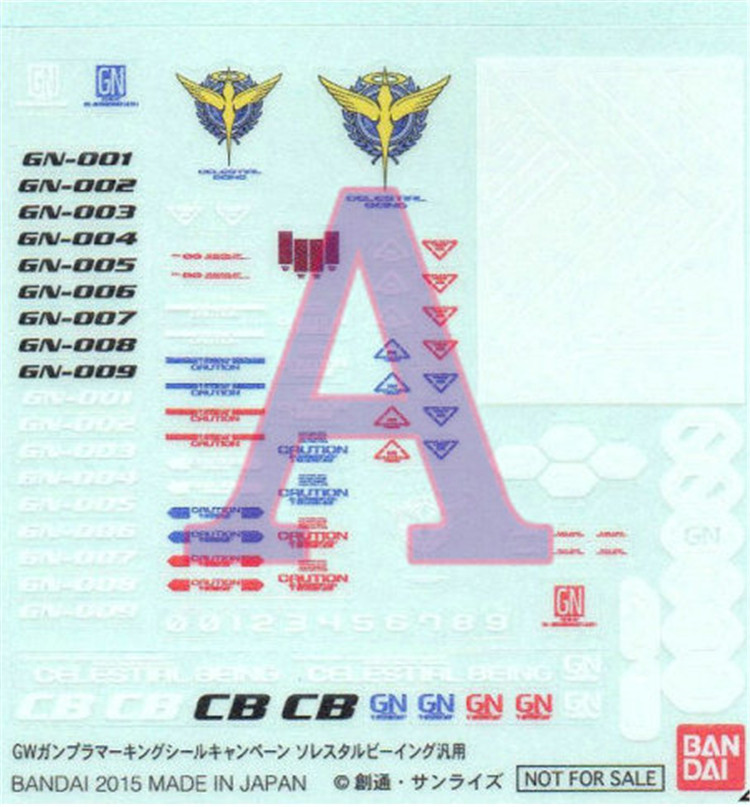 The Wandai HG 1:144 UC OO Universal Series (up to 35 Anniversary Commemorative Sticker)