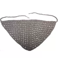 Серый [чистый цветной лостовый треугольный шарф]