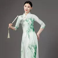FM38-2401 зеленый Cheongsam цельный