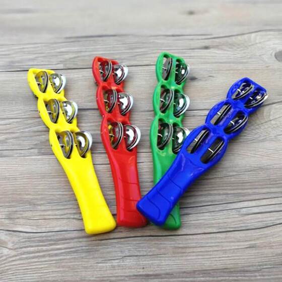 Plastic 6th bells 打 Children's percussion instrument Kindergarten Music Early Teachers Teachers Hand Shake Six Bells Bell