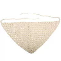 Бежевый [чистый цветной полый треугольный шарф]