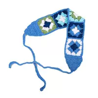 Синяя этническая повязка на голову, этнический стиль