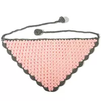 Розовый серый [Полый подвесной треугольный полотенце]