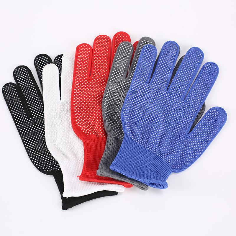 Labor-protection glove nylon non-slip glove driver driving with a glue thin section 13-pin point plastic working gloves male and female-Taobao