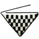 Черный [Клетчатый треугольный шарф]