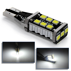 Задние фары 汽车led倒车灯t15 w16w 2835 15smd解码无极高亮刹车灯canbus车灯