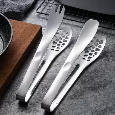 Food Clip 304 Stainless Steel Household Fried Steak Clip Bread Meat Vegetable Special Anti-hot Deli Kitchen Grill Clip