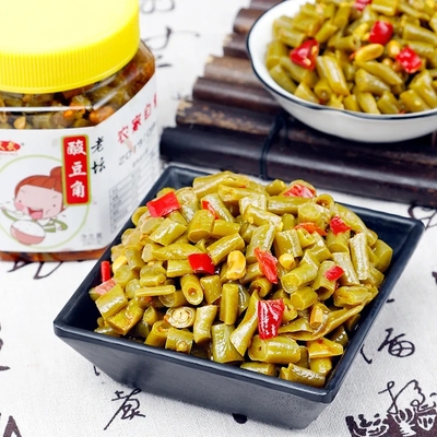 酸豆角咸菜农家自制瓶装腌菜四川湖南下饭菜酸豇豆罐装泡豇豆
