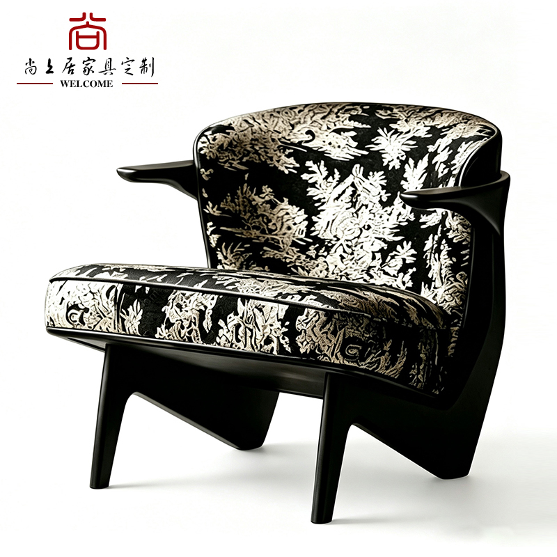 High-End Designer Creative Modern Single Leisure Chair Italian-Style Minimalist Model Room Living Room Solid Wood Sofa Chair Recliner