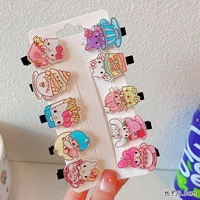 Мультяшная заколка для волос, комплект, 10 шт