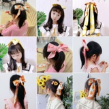 Детская повязка на голову, аксессуар для волос с бантиком, летняя лента, Южная Корея, популярно в интернете