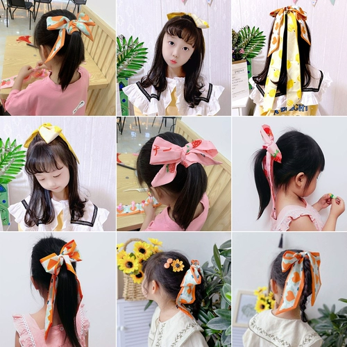 Детская повязка на голову, аксессуар для волос с бантиком, летняя лента, Южная Корея, популярно в интернете