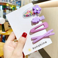 Сиреневый комплект, широкая цветовая палитра, в цветочек, 4 шт