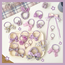 2022 New Cute Bowknot Childrens Hair Accessories Girls Tied Head Does Not Hurt Hair Head Rope Girls Rubber Band Little Girls Headwear