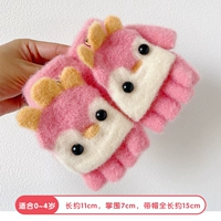 Красные перчатки, без пальцев, 0-4 лет