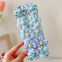 Синий комплект, в цветочек, 10 шт