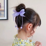 Заколка для волос для принцессы с бантиком, аксессуар для волос, детская резинка для волос