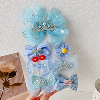 Синяя заколка для волос, комплект, 7 шт