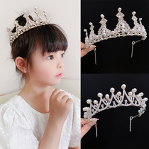 2022 new crown headdress childrens princess crown high-end hairpin hair accessories girls Korean birthday headband