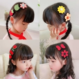 Детский милый безвредный аксессуар для волос на липучке для раннего возраста, в цветочек, не повреждает волосы