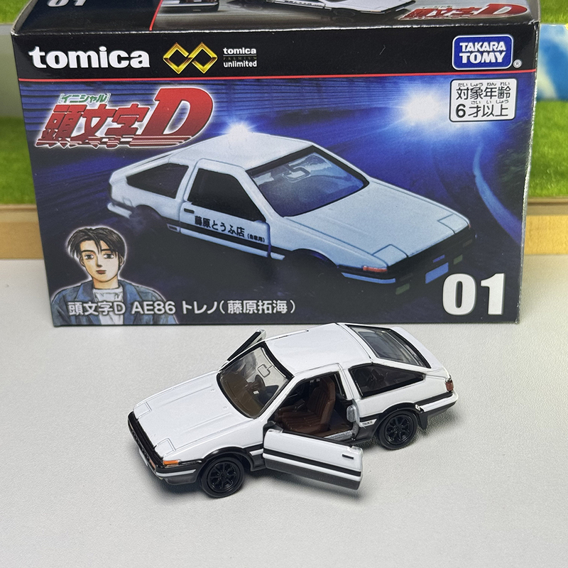 Japanese Version of Tomy Domeka Alloy Car Tomica Unlimited Tpu 01 Initial D Ae86 Fujiwara Takumi