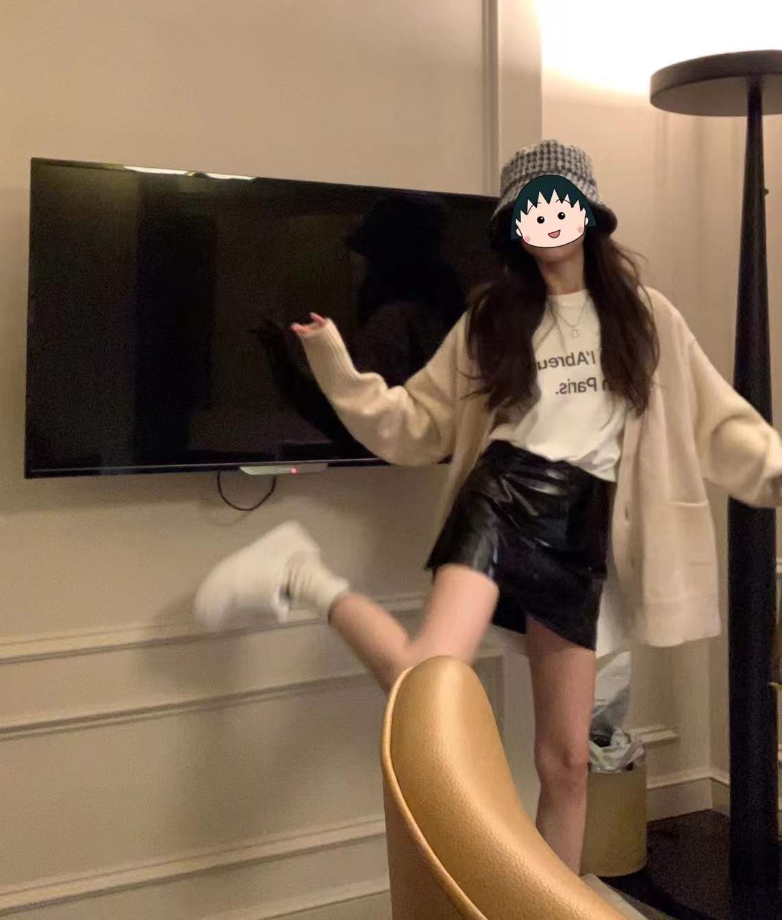 COOLLINE 21F W Lin Zixi's casual cardiovert knitted sweater jacket