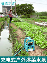 Charging watering vegetable water pump electric sprayer water pump agricultural irrigation small household self-priming 12v outdoor pump