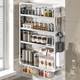 Jiejin stainless steel kitchen condiment storage rack wall hanging no punching wall storage condiment storage rack multi-functional