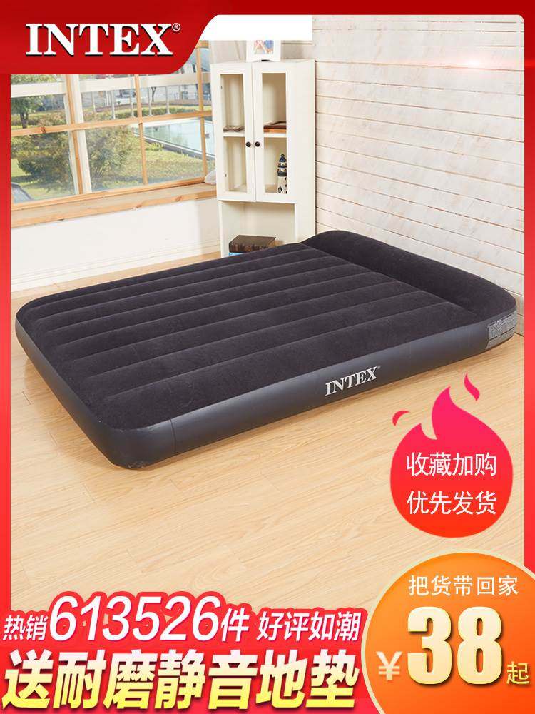 INTEX air cushion bed inflatable mattress Double home Increase the single thickened fold Easy to spread out of the air bed-Taobao