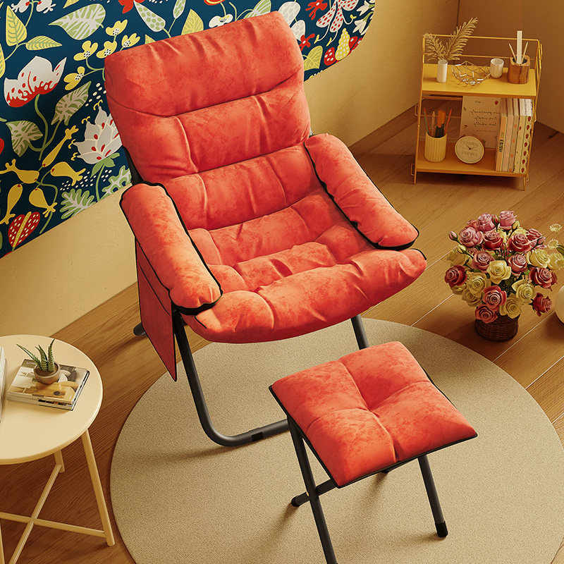 Net Red Small Sofa Single Casual Leaning Back Chair Rental House Dorm Room Sloth Sofa Chair Subbalcony Lying Bedroom Home