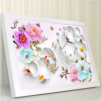 2020 new handmade diamond painting finished good every year full diamond clock cross stitch hanging Watch Restaurant