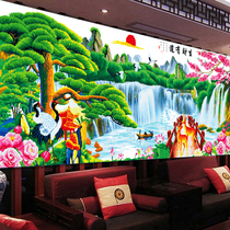 Pure hand-pasted Diamond painting finished water to make money 2020 new living room landscape landscape painting
