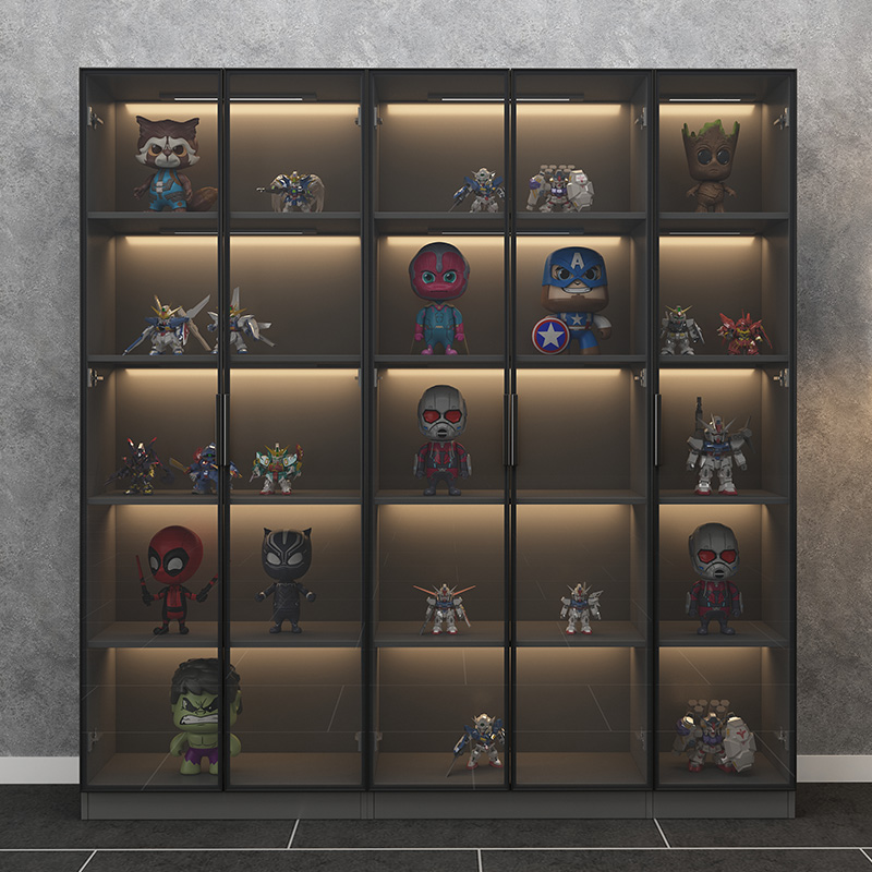 Display cabinet display rack glass door home light luxury dust-proof model model storage display decoration cabinet model cabinet