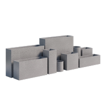Terrazzo courtyard imitation terrazzo flower box combination customized outdoor flower trough restaurant commercial street exterior partition green plant box