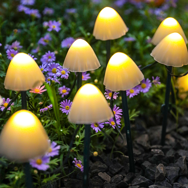 Insert buried lamp Mushroom Light Solar Outdoor Garden Light Grass Terrace Lamp View Light Outdoor Ground Lamp Luminous Mushroom Ground