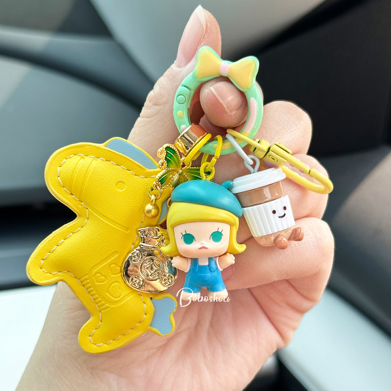 Bubble Mart Cute Little Money-Making Charms Creative Keychain Small Pendant with a High-End Feel 2026 New Model for Girls