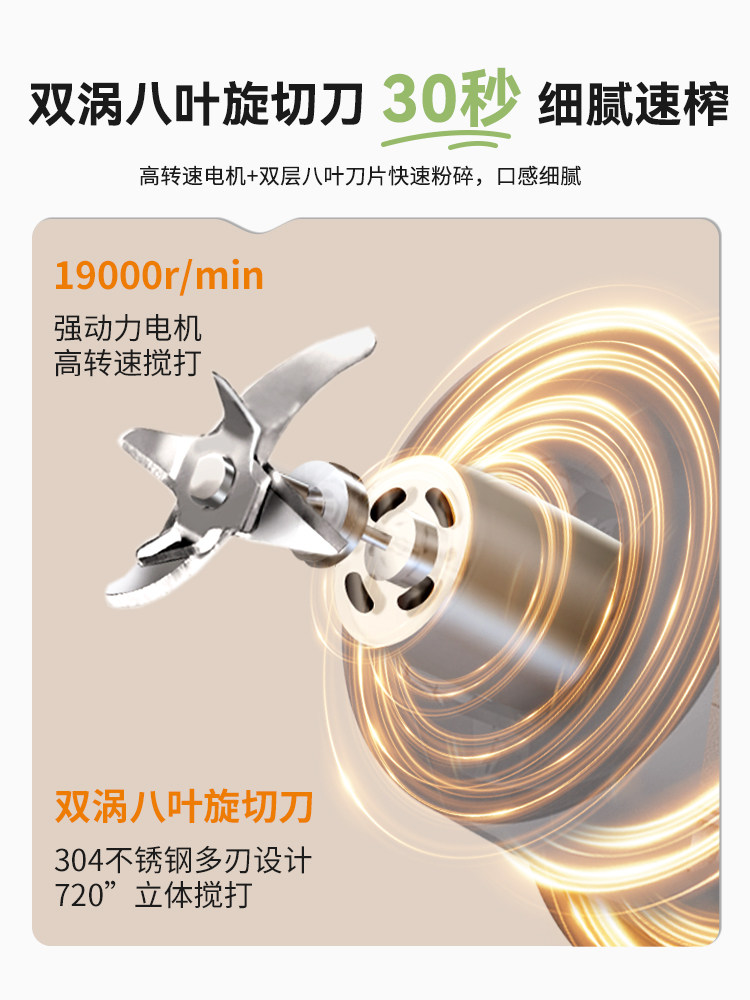 Sanlida Portable Juice Cup Household Small Multi-Functional Wireless Electric Juicer Crushed Ice Slimming Fruit and Vegetable