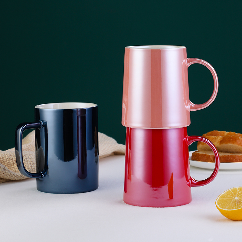 Bincoo creative move trend ceramic keller with spoon, breakfast milk cup coffee cups of water glass