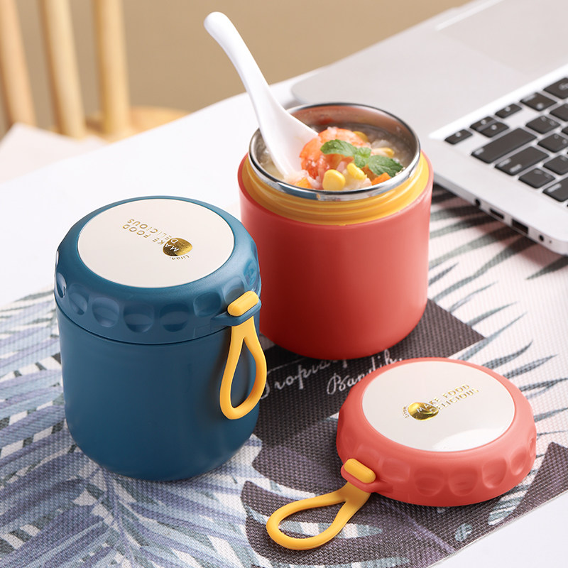 304 stainless steel chop cup sealed with lid porridge cup porridge cup porridge can portable student breakfast box